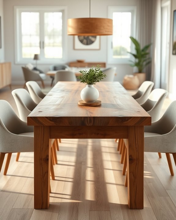 sustainable reclaimed wood dining