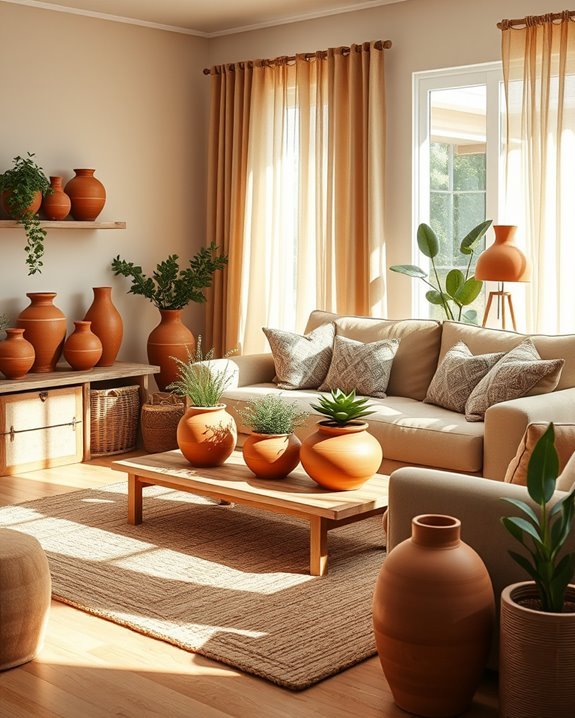 terracotta and clay decor