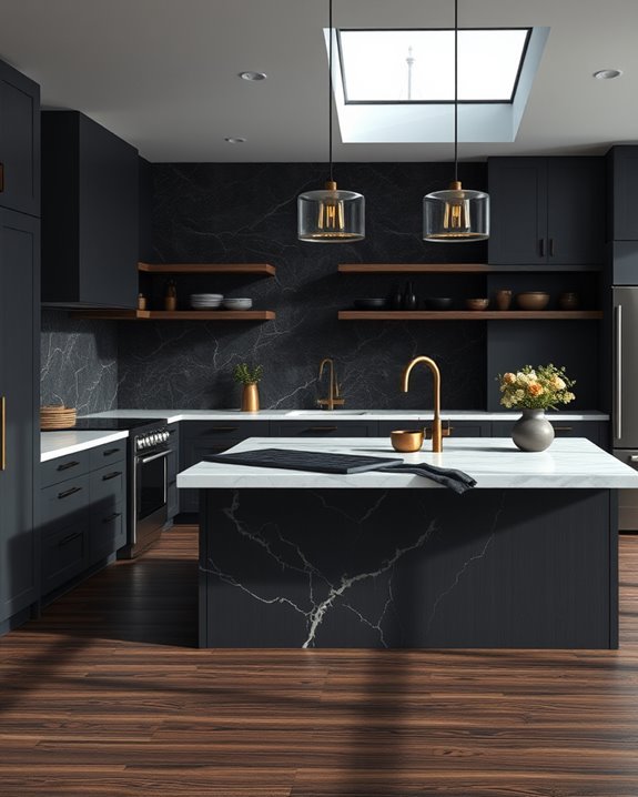 textural contrasts enhance kitchen design