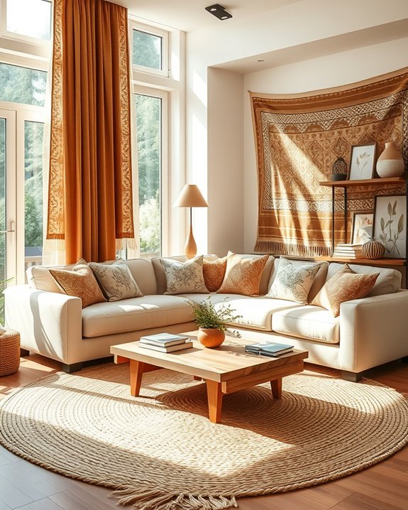 texture rich boho tapestry decor