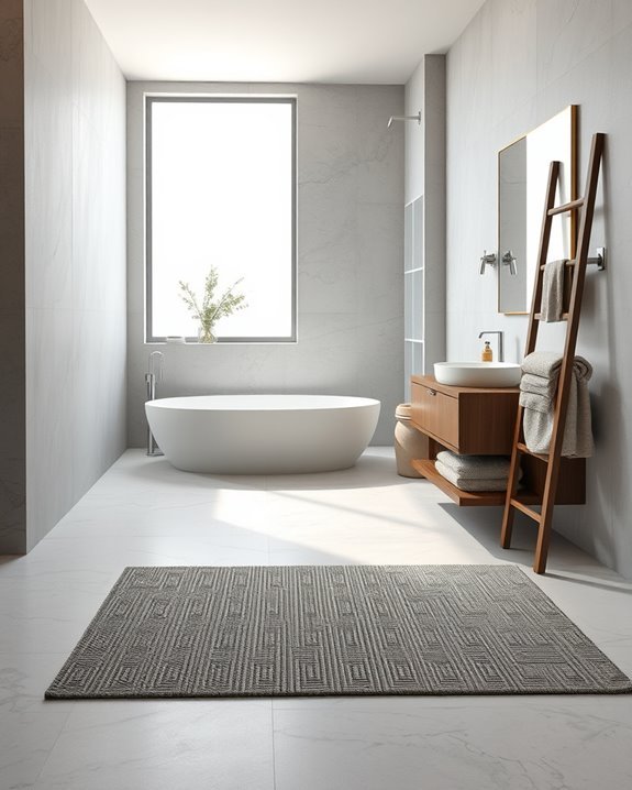 textured finishes enhance bathrooms