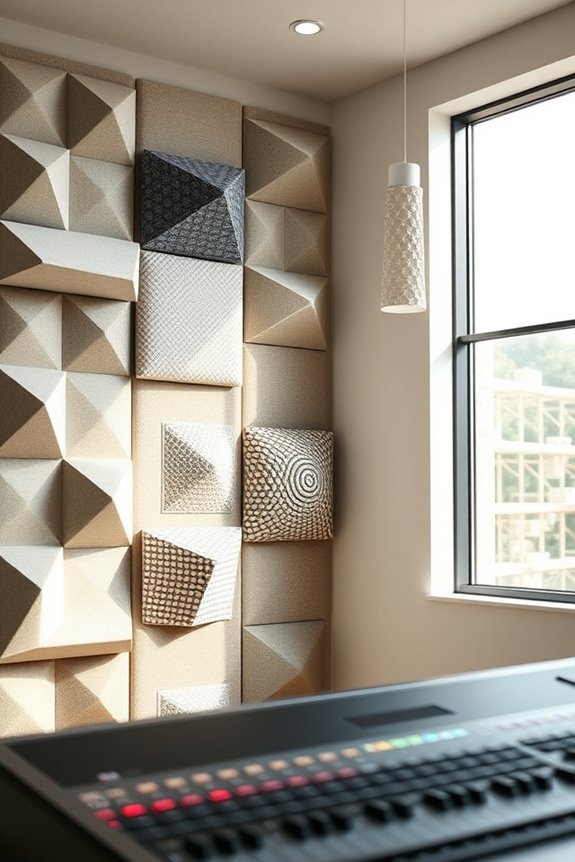 textured foam acoustic installations