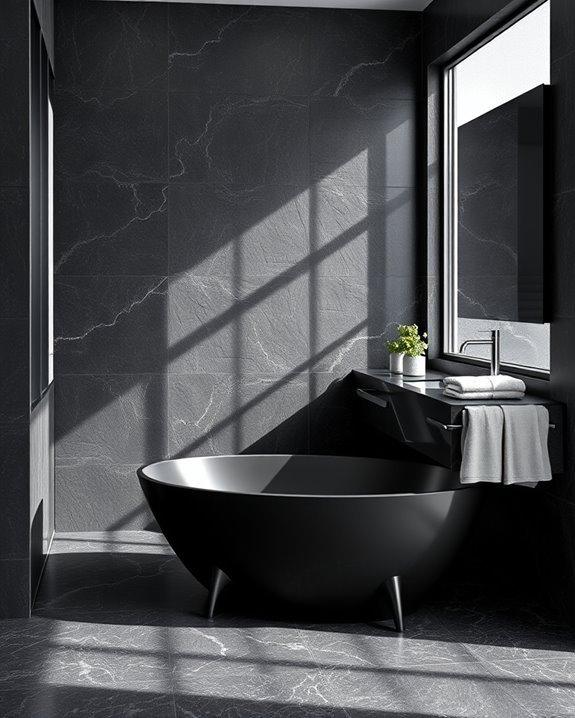 textured granite adds depth