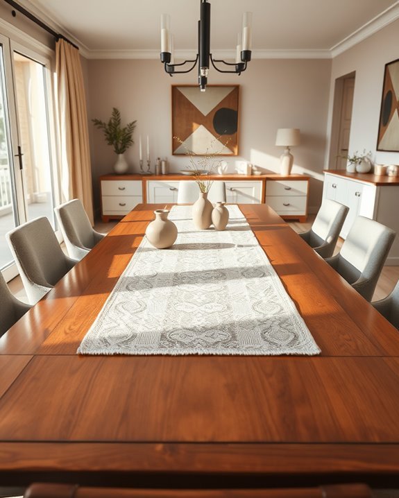 textured runner fabric elegance