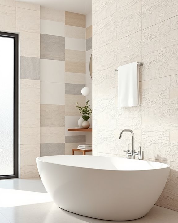 textured tiles enhance design