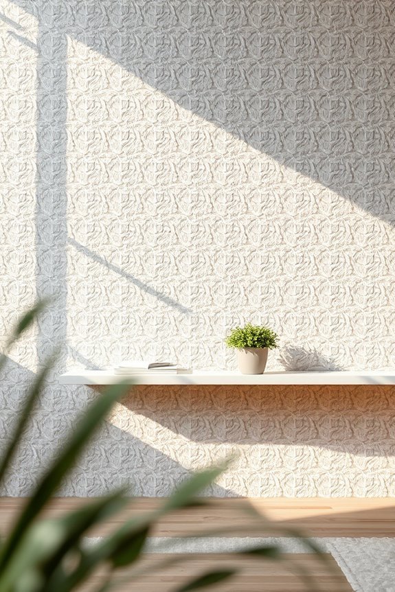 textured wallpaper enhances spaces