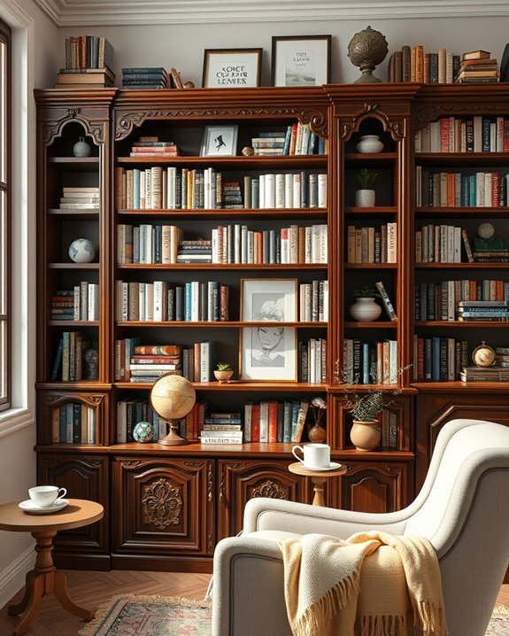 themed bookshelf styling ideas