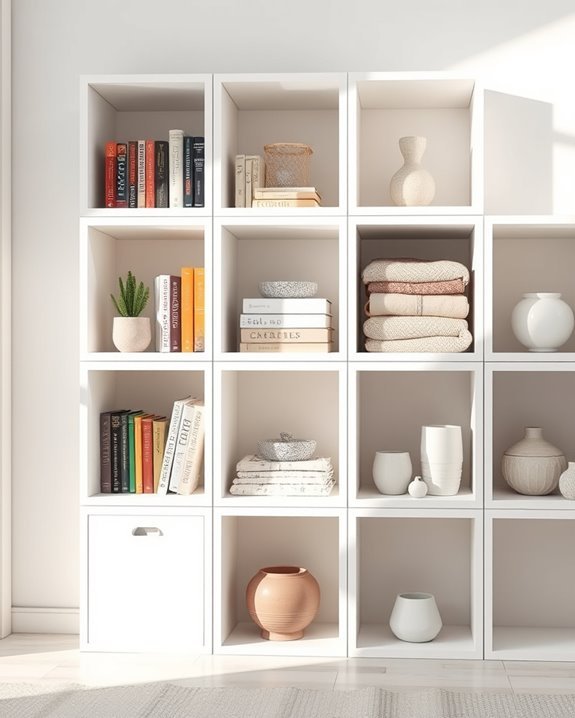 themed cube storage display