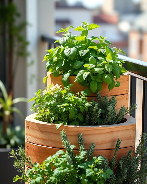 tiered planter herb garden