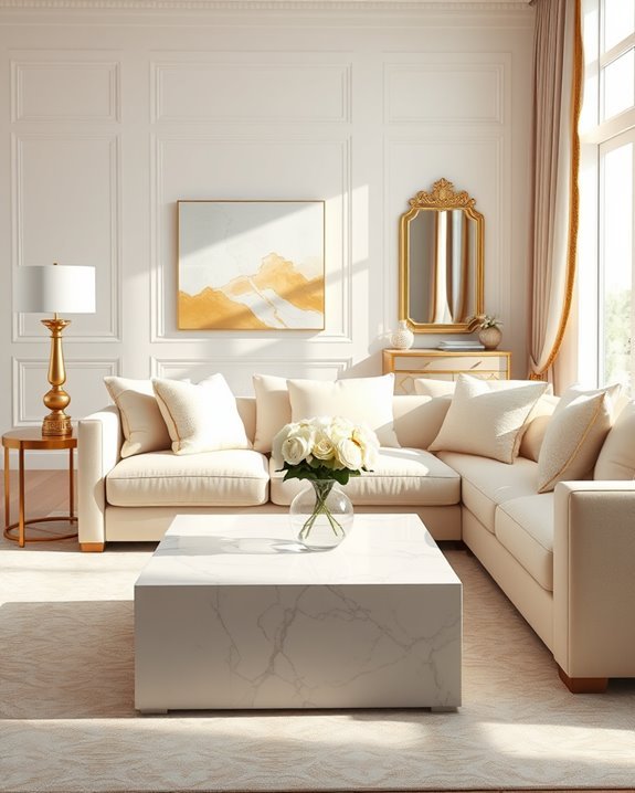 timeless gold and white elegance