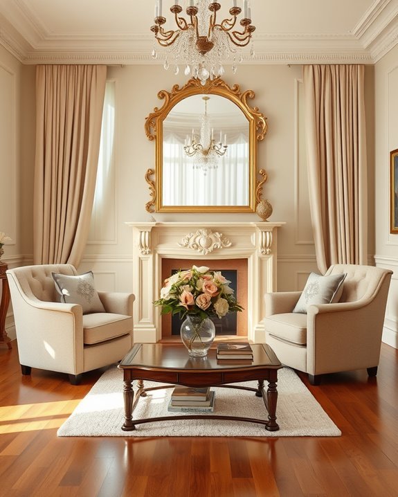 timeless traditional mantel decor