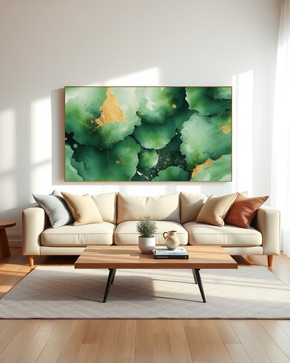 tranquil abstract green decor