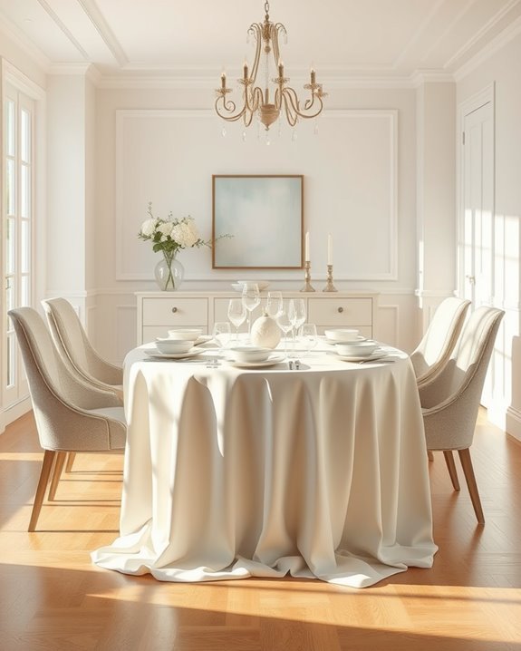 tranquil ivory dining retreat