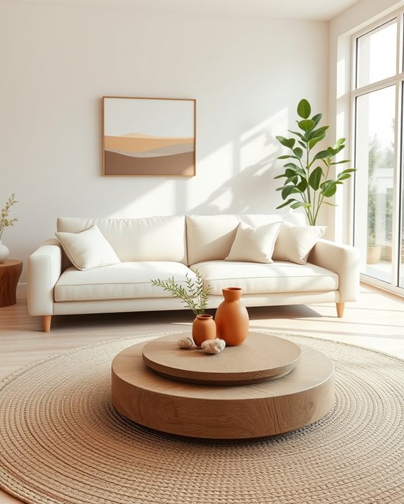 tranquil minimalist living space