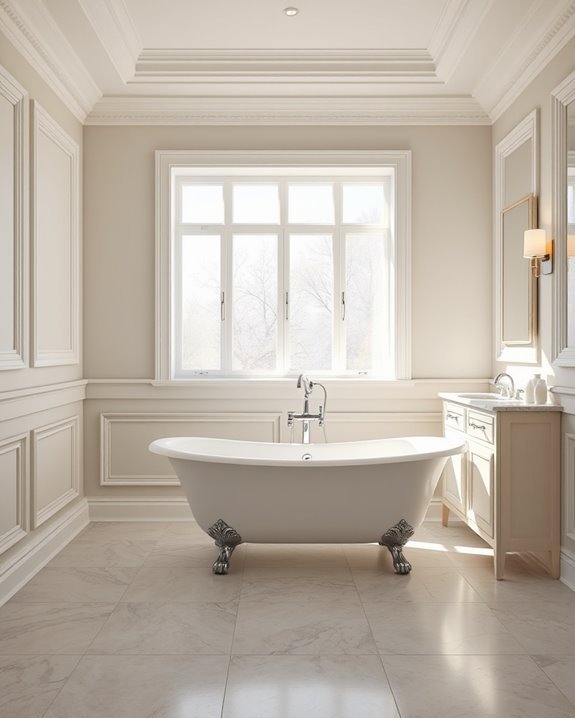 transform bathroom with moldings