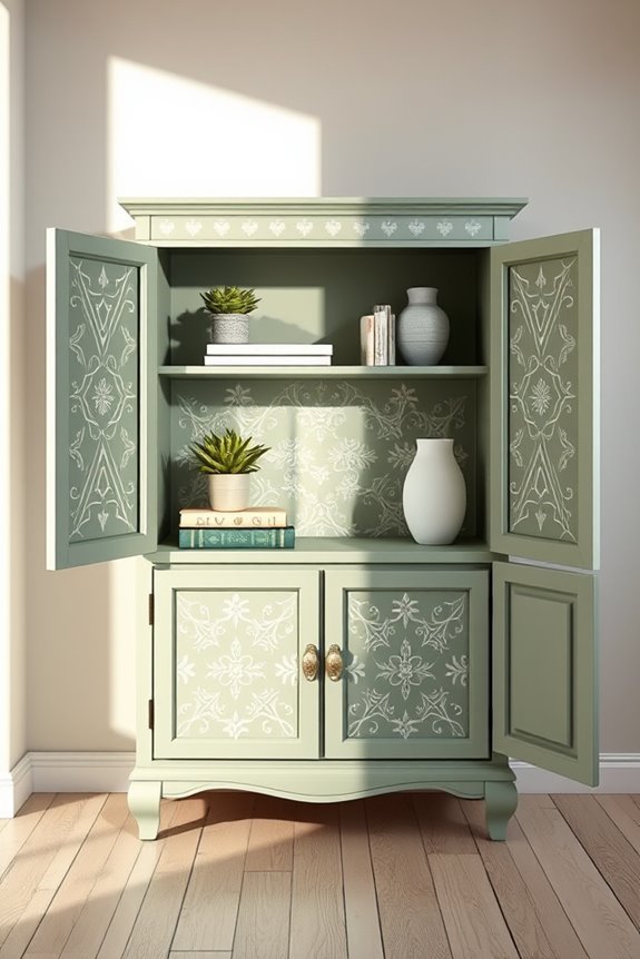 transform cabinet with stencils