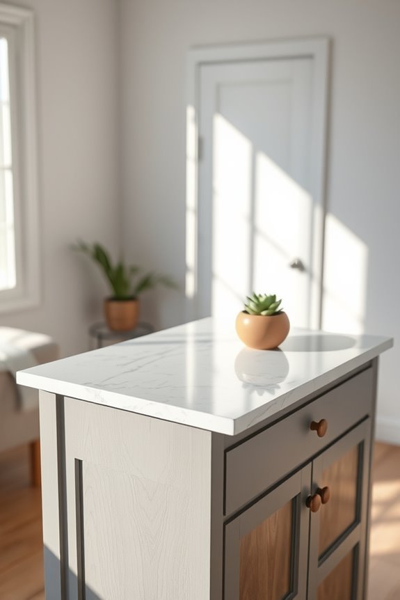 transform cabinet with stone