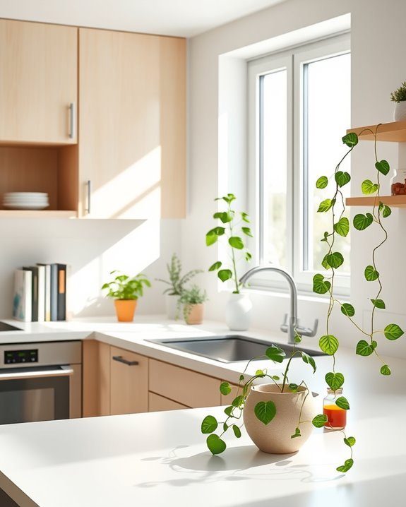 transform kitchen with plants