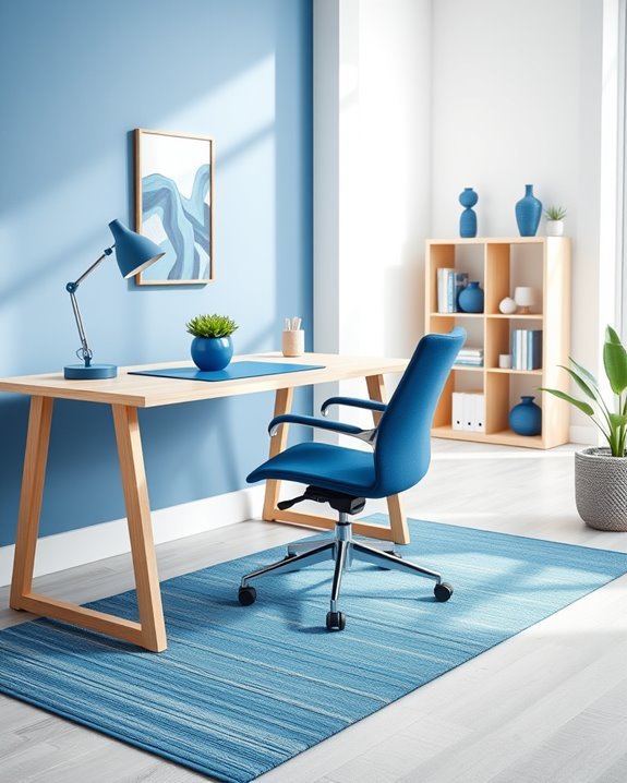 transformative blue office decor