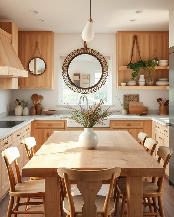 transformative boho kitchen mirrors