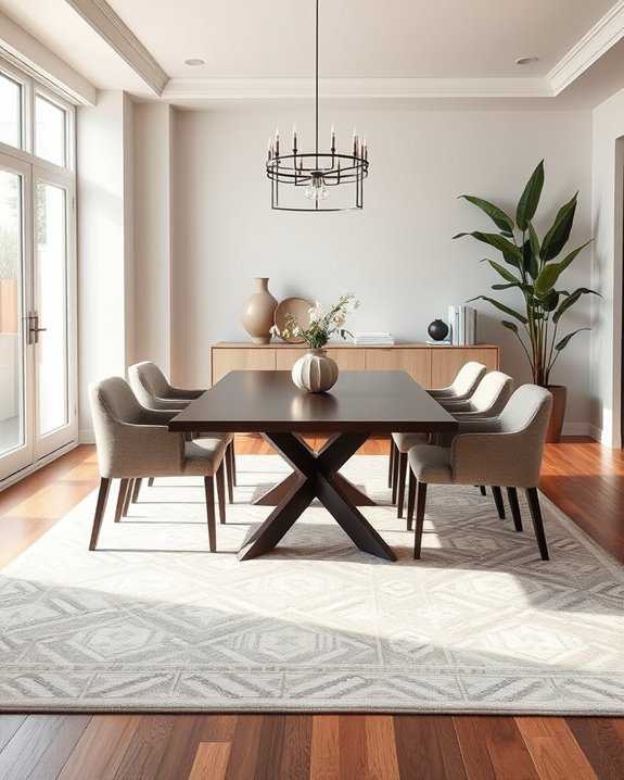 transformative stylish dining rugs