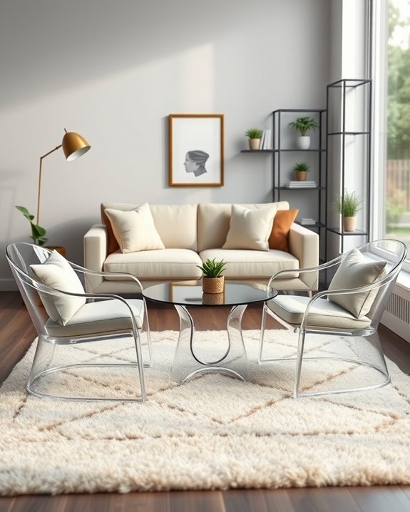transparent furniture maximizes space