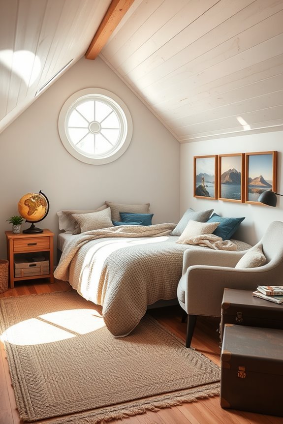 travel themed attic decor