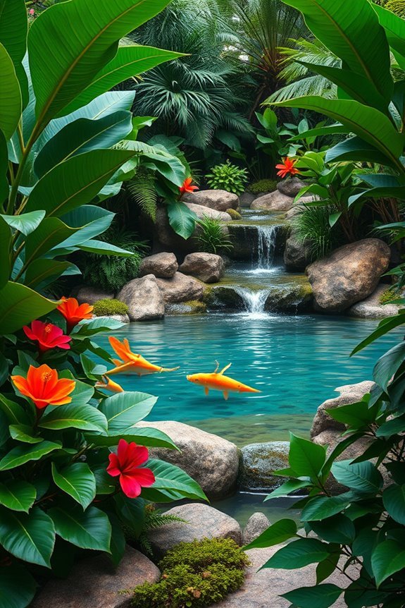tropical plants and lighting