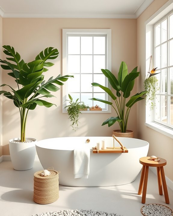 tropical plants enhance decor