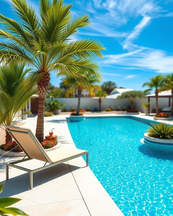 tropical pool area enhancement