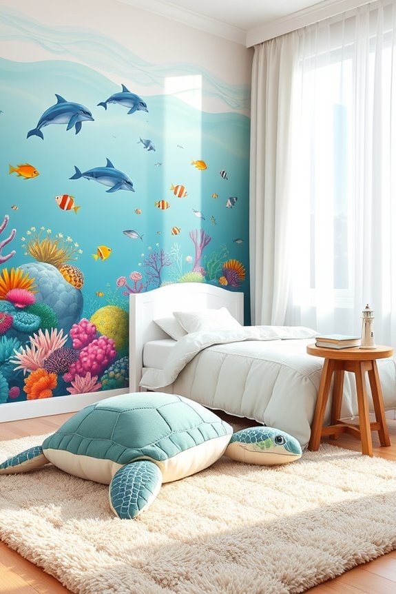underwater paradise mural design