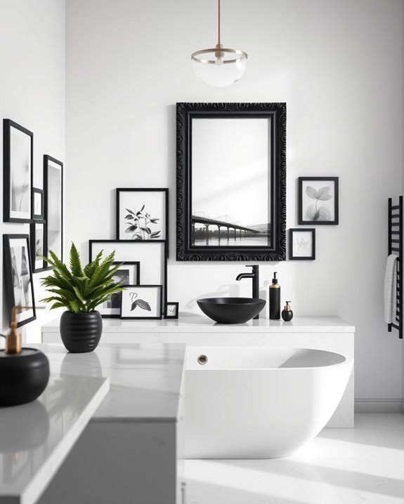 unique black frame decor
