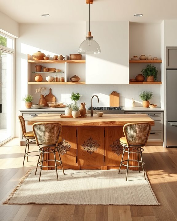 unique bohemian kitchen islands