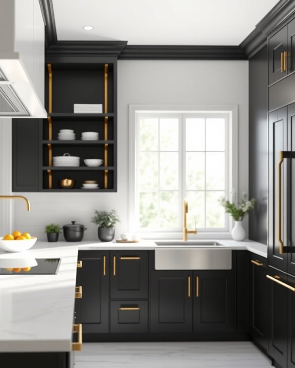 unique gold shelf accents
