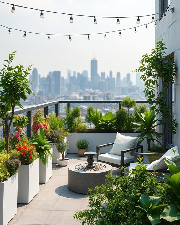 urban rooftop garden oasis