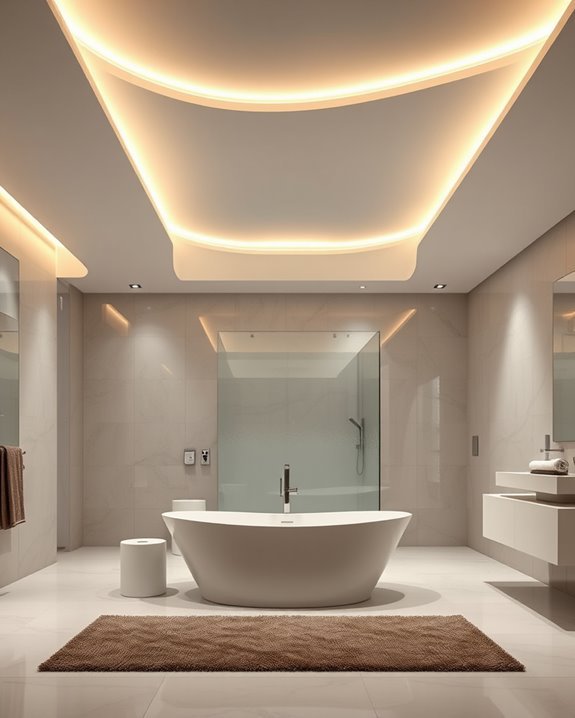 versatile ambient bathroom lighting