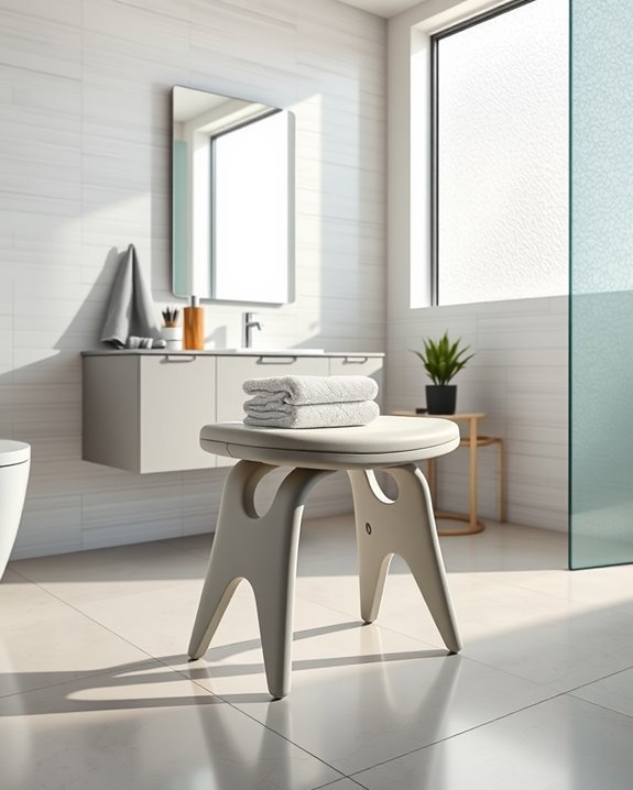 versatile compact bathroom seating