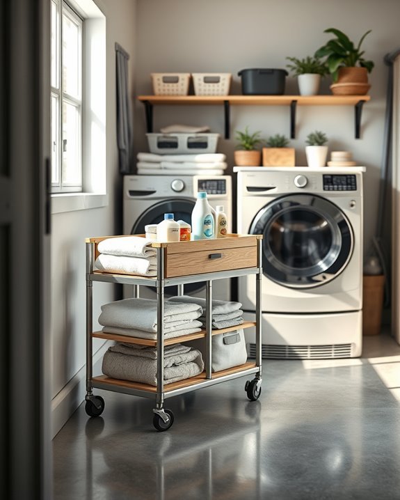versatile laundry rolling cart
