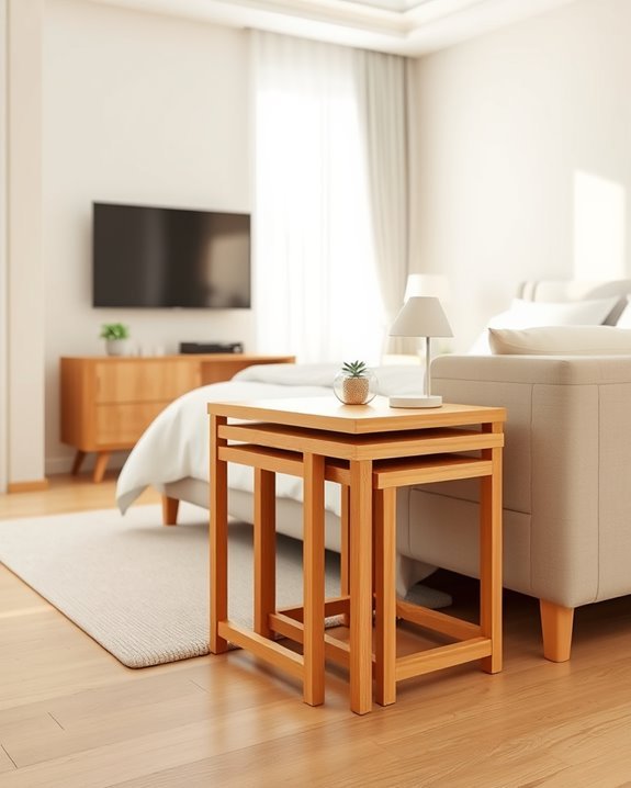 versatile space saving nesting tables