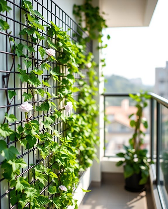 vertical garden metal grids