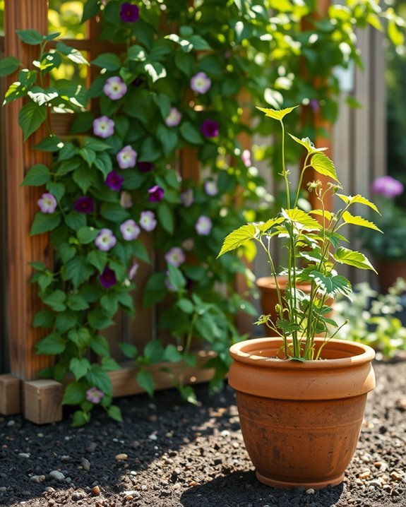 vertical gardening with climbers
