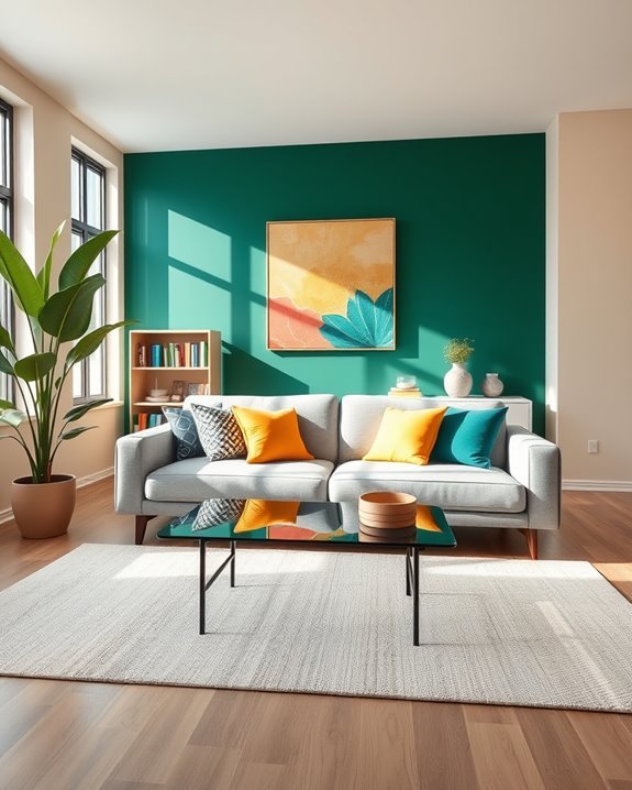 vibrant accent wall ideas