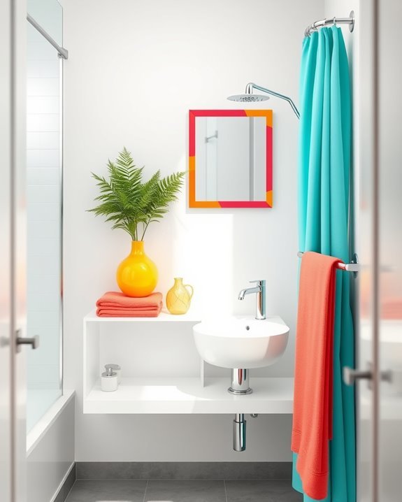 vibrant accents for bathrooms