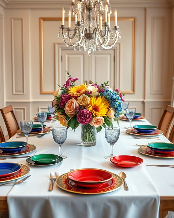 vibrant and unique dinnerware