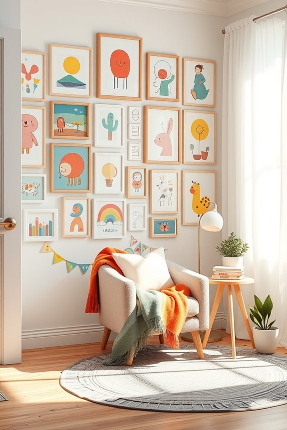 vibrant art display collage