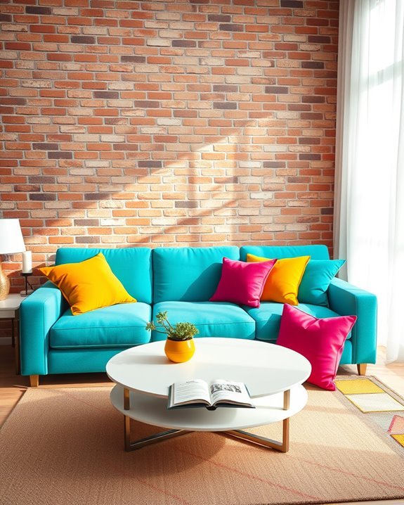 vibrant artwork colorful furniture
