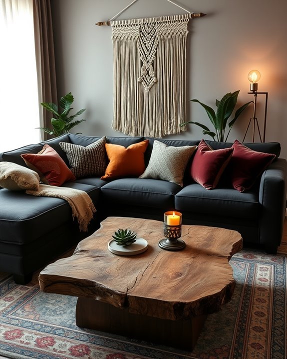 vibrant bohemian patterned pillows