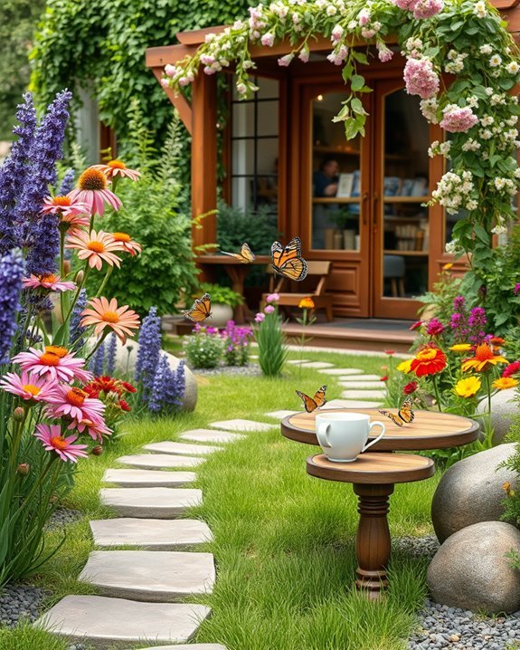 vibrant butterfly garden sanctuary