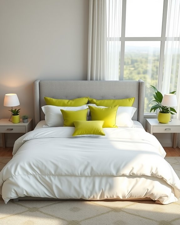 vibrant chartreuse decor accents