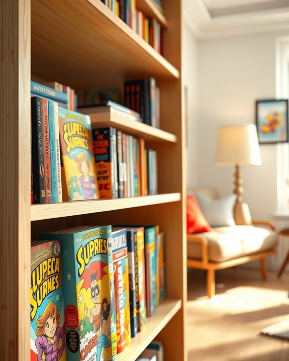 vibrant comic book display